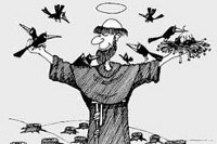 Święty Franciszek głoszący kazanie do ptaków